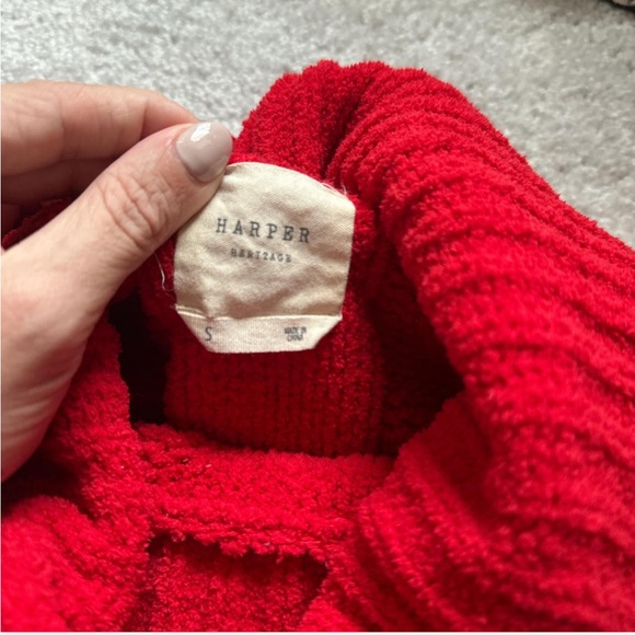 Harper Vibrant Red Turtleneck Sweater - Picture 2 of 2